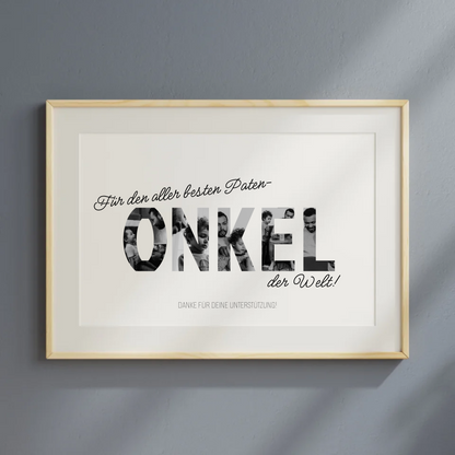 Nahaufnahme Premium-Druck Fotocollage-Poster für den Patenonkel