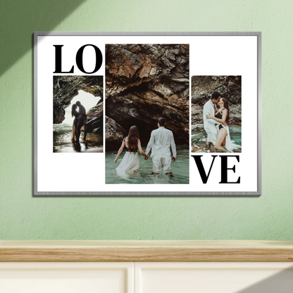 Fotocollage LOVE – Personalisiertes Poster für Verliebte