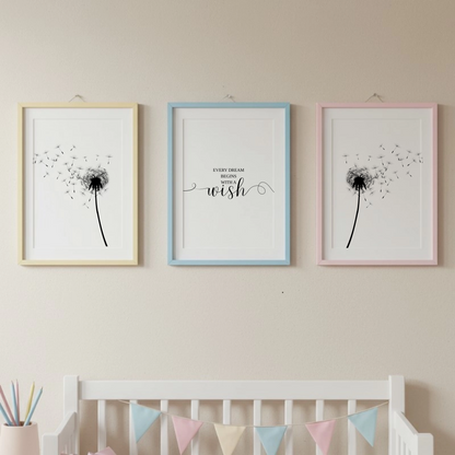 Pusteblume Poster „Every Dream begins with a Wish“