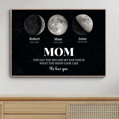 Personalisiertes Mondphasen-Poster für Mama