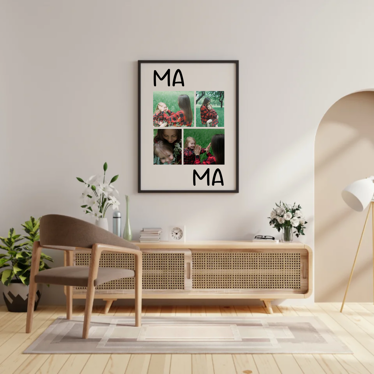 Detailansicht Fotocollage Poster für Mama von Geschenkfabrik24