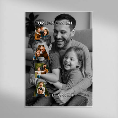 Fotocollage-Poster „PAPA“ – Für den besten Papa der Welt